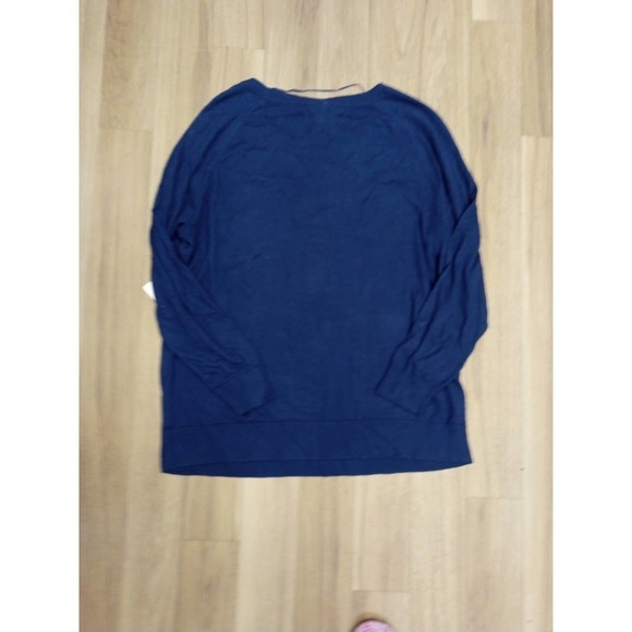 NWT St John's Bay Women 2X Floral Flower Embroidered Blue Sweater - Picture 4 of 6